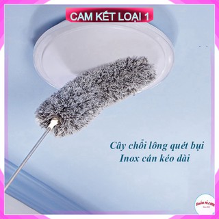 Chổi Quét Bụi Quét Mạng Nhện Dài 282cm Thân Inox Rút Gọn Đầu Xoay 360 Độ .