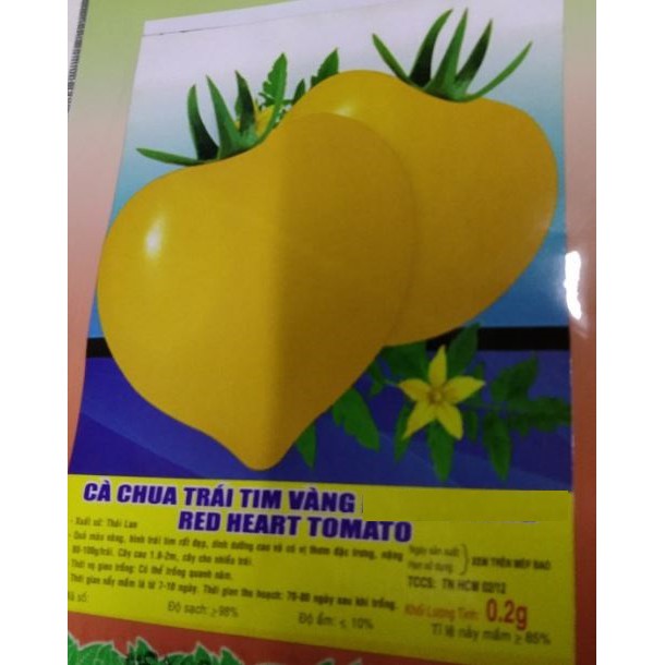 HẠT GIỐNG CÀ CHUA TRÁI TIM VÀNG - GÓI 0,2 GRAM