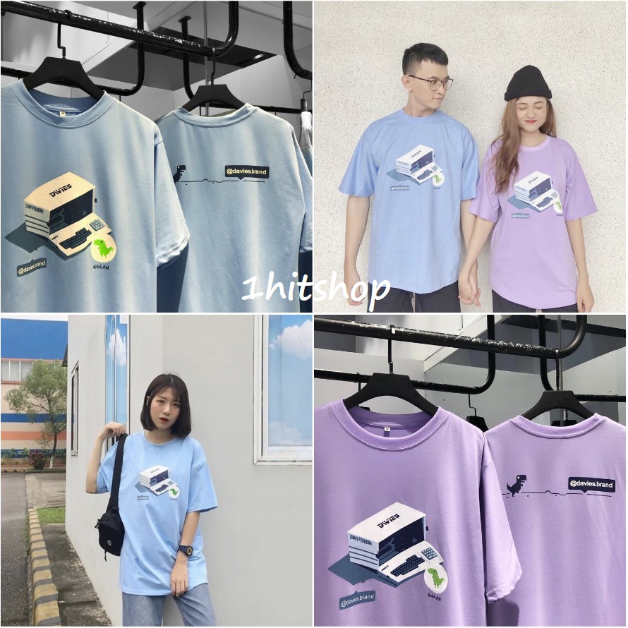 Áo Thun DAVI KHỦNG LONG 444 Ulzzang Unisex 1hitshop | BigBuy360 - bigbuy360.vn
