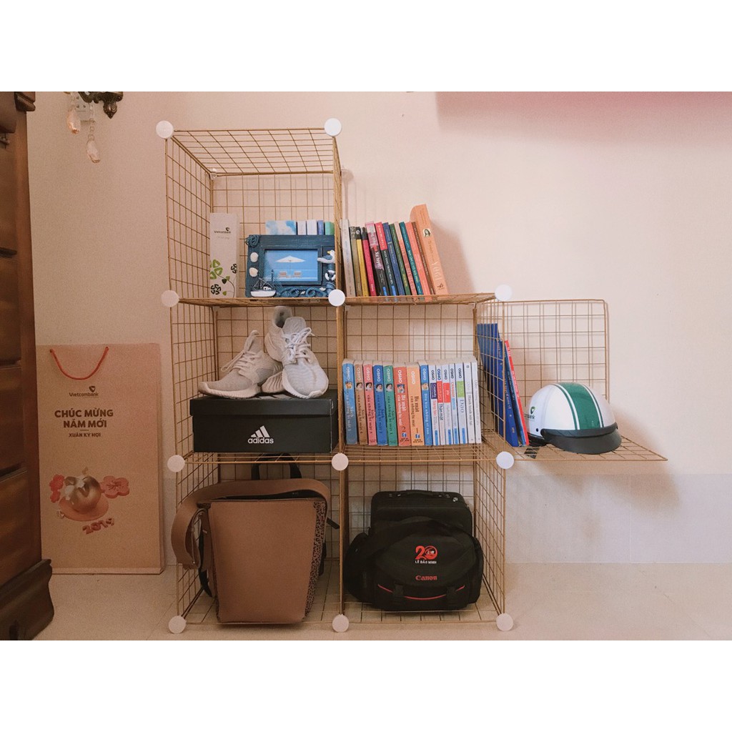 Tủ Ghép Tấm Lưới Đa Năng, Tấm Lưới Ghép Tủ Decor Trang Trí Đang Năng