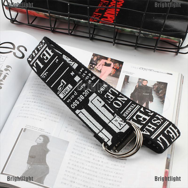 Thắt Lưng Vải Khóa Kéo Phong Cách Đường Phố Cá Tính