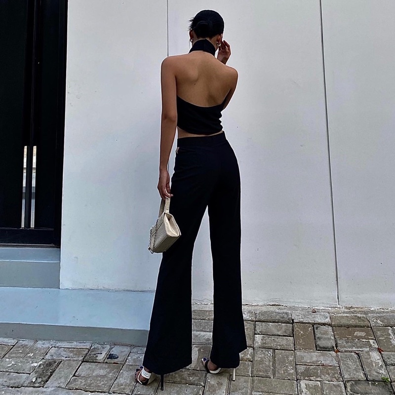Quần ôm xẻ dáng dài khoét eo-SEXY PANTS