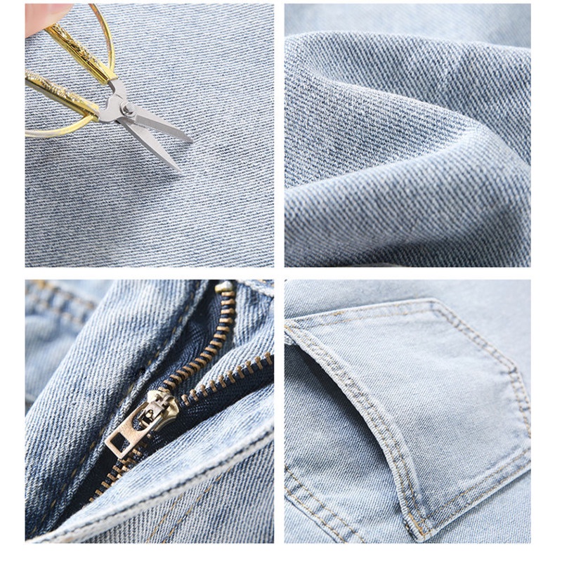 Quần Short Denim Bất Đối Xứng 164256 Quần Short Nữ Lưng Cao Dáng Chữ a Thời Trang