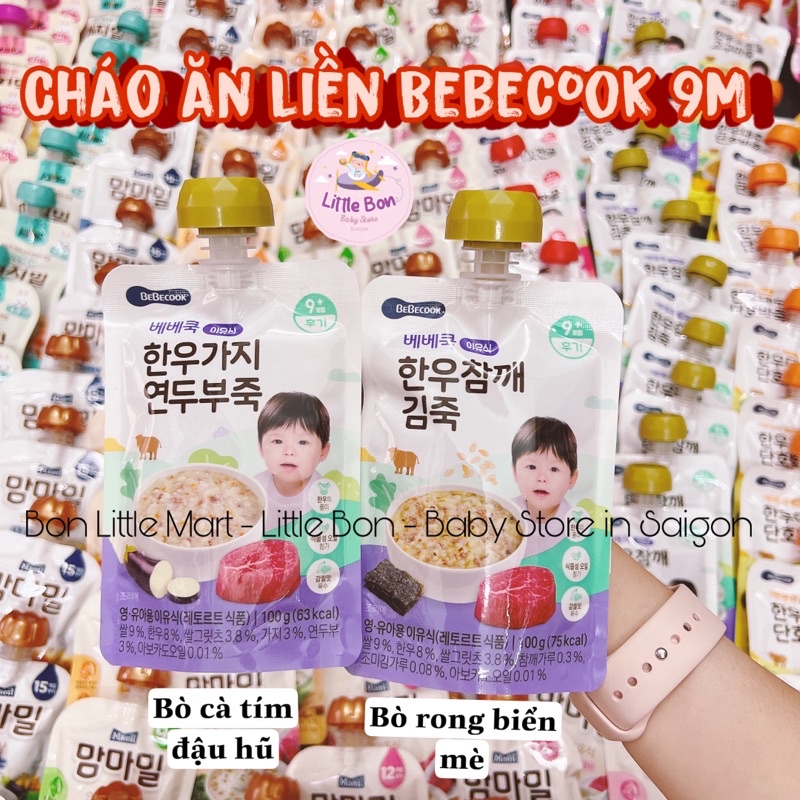 Cháo gói Bebecook Hàn cho bé 7/9/12M bay air