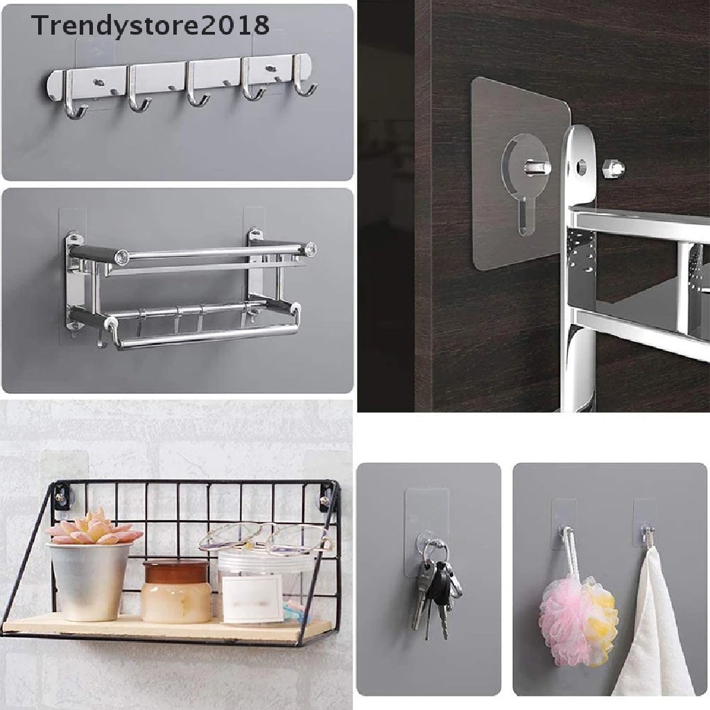 Set 6 móc treo đồ dán tường bằng nhựa PVC bền chống nước 2018