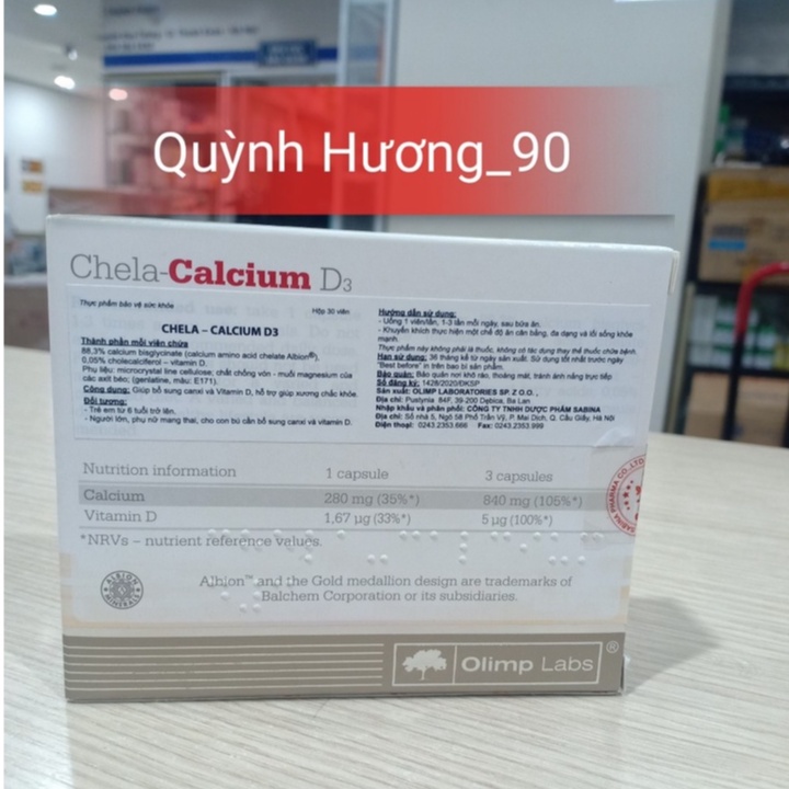 Viên uống CHELA CALCIUM D3 bổ sung calci và D3 cho mẹ bầu thai kì khỏe mạnh