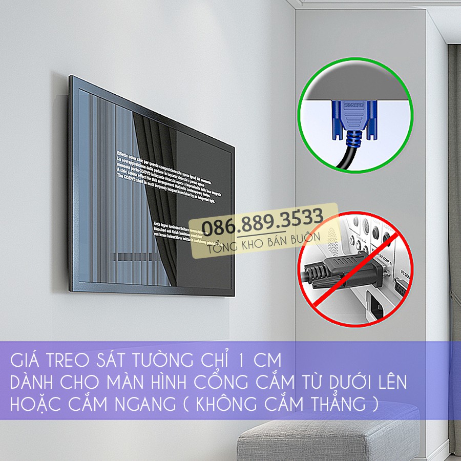 Giá Treo Màn Hình Máy Tính & Tivi N2 14 - 27 Inch Gắn Tường Siêu Mỏng