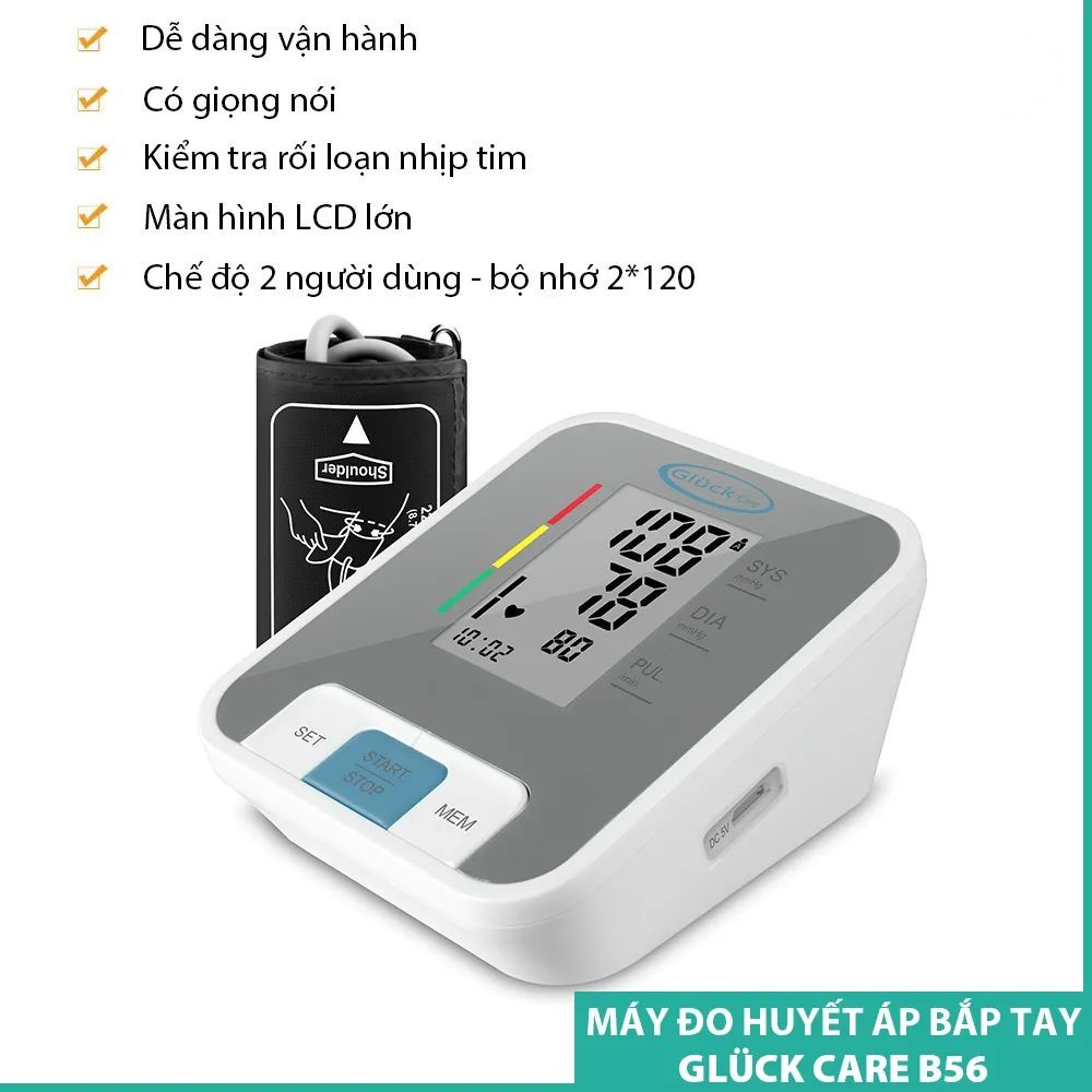 Máy Đo Huyết Áp Bắp Tay Gluck Care - B56