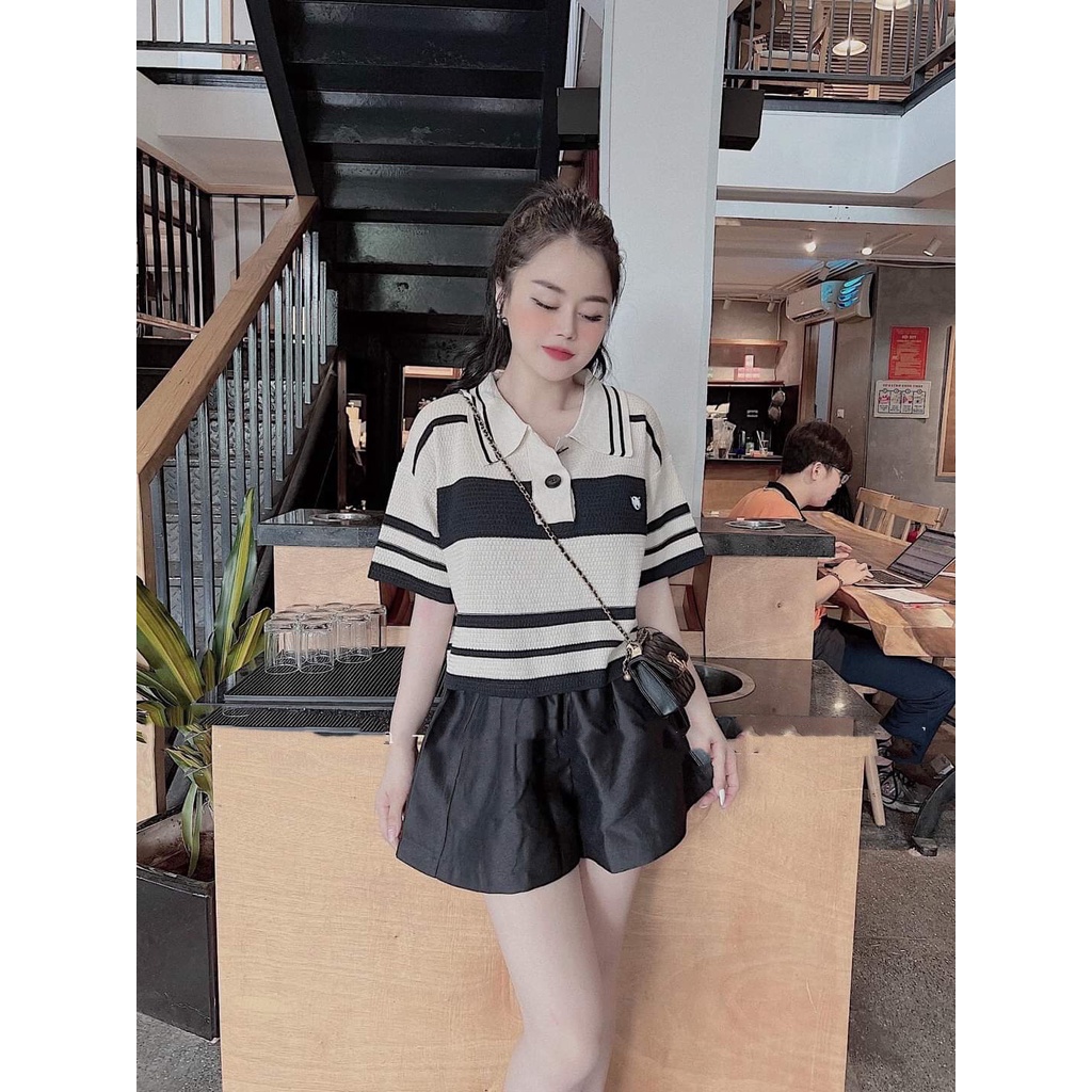 Váy Polo Nữ Mongtoghi Hàng Quảng Châu Loại 1, Đầm Suông Thêu Ngực Must Have
