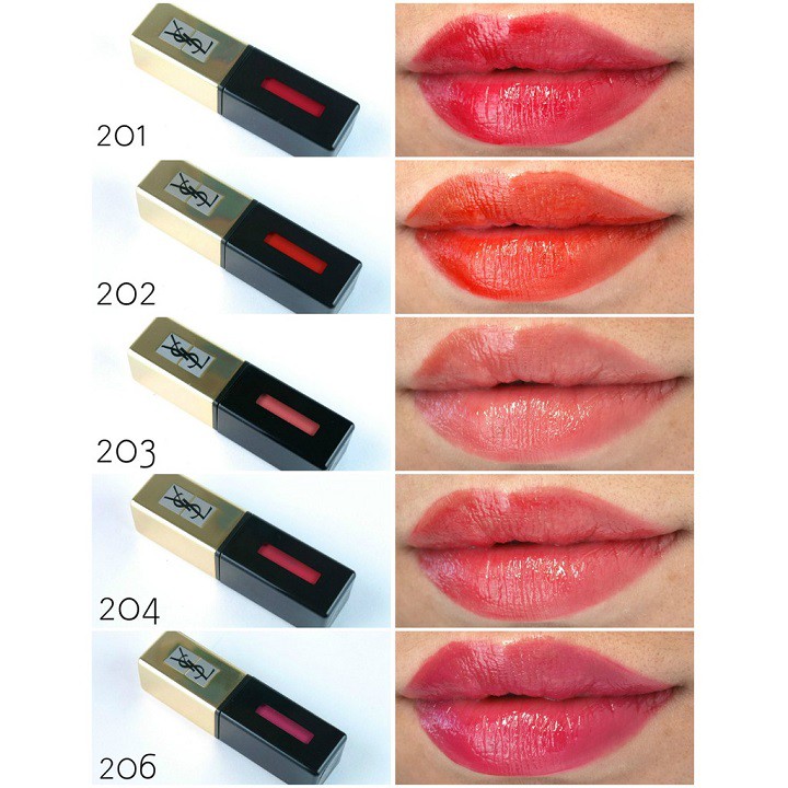 Son Ysl Rouge Pur Couture 204 Onde Rose màu hồng đỏ (thái hà shop)