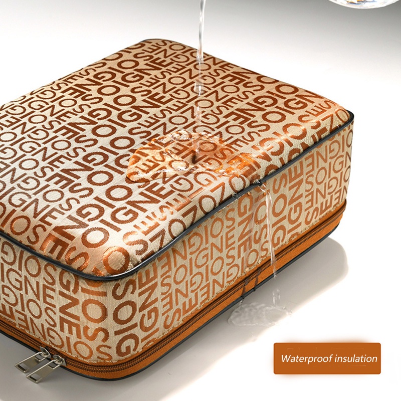 Túi Đựng Hộp Cơm Trưa Giữ Nhiệt Có Thể Tái Sử Dụng Với Tay Cầm Bằng Lá Nhôm Tiện Dụng