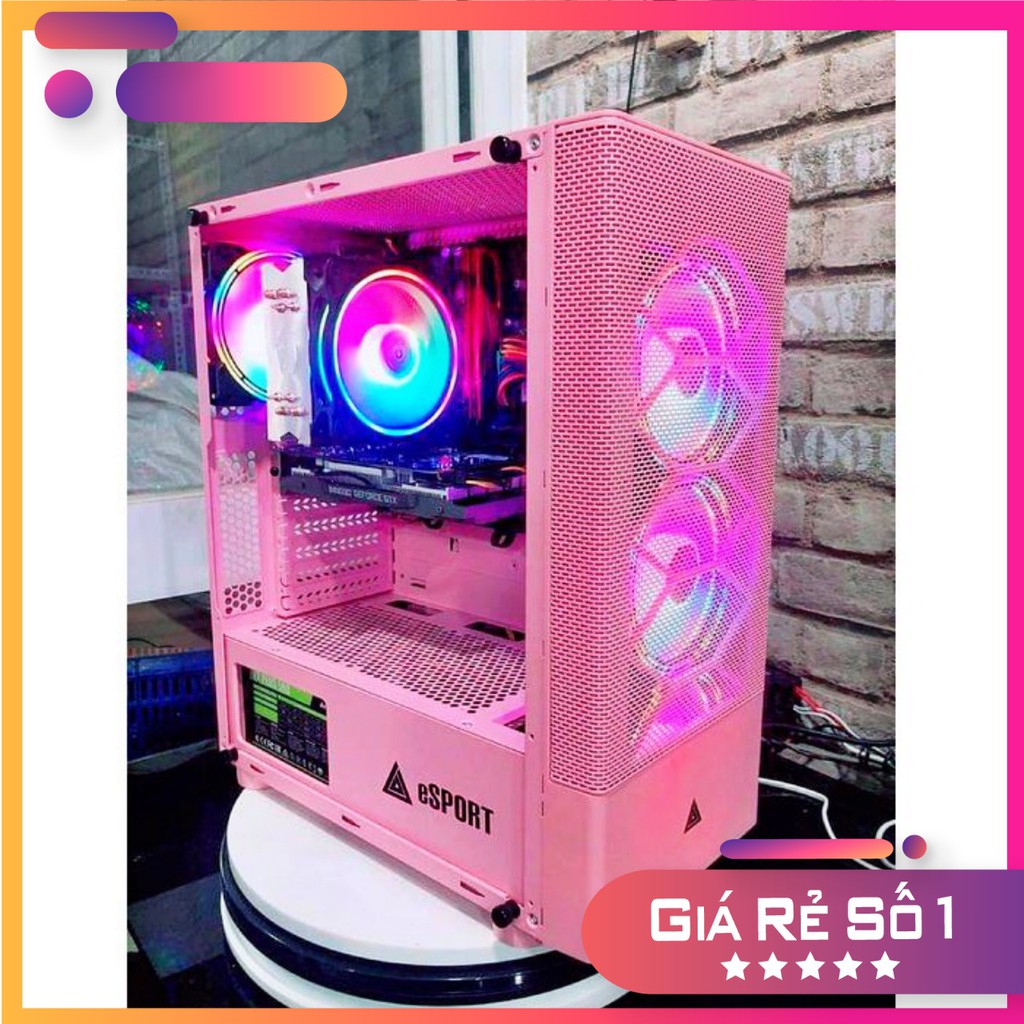 Vỏ Máy Tính Gaming Mặt Lưới VSP B86P (PINK,WHITE,BLACK)- Hàng Chính Hãng - 2T_PC