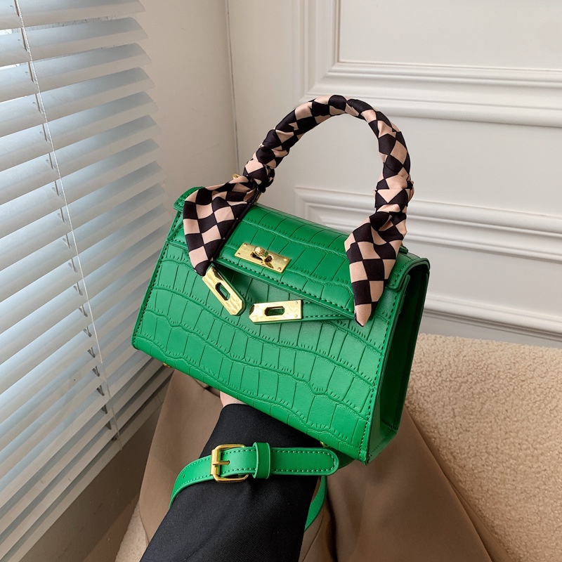 IELGY Túi Đeo Chéo Có Khăn Choàng Cổ Họa Tiết Vân Đá Thời Trang Cho Nữ