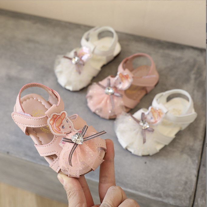 Dép sandal tập đi công chúa cho bé gái đế mềm xinh xắn [LX2]