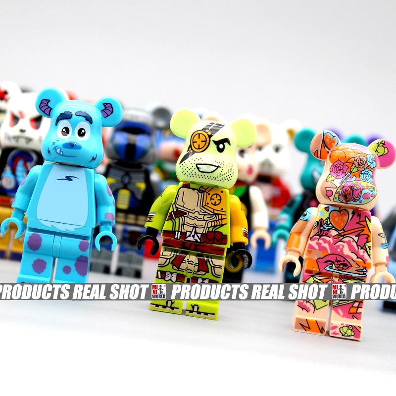 Mô Hình Đồ Chơi Nhân Vật Bearbrick Minifigures Iron Man KAWS FUJIYA Bear Mandalorian Action Kamen