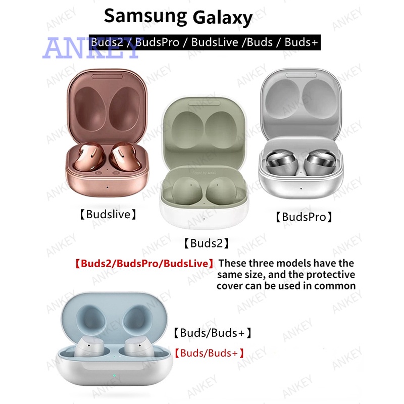 Samsung Galaxy Buds Live / Buds Pro / Buds 2 Vỏ bảo vệ hộp sạc tai nghe bằng silicon mềm trong suốt chống sốc