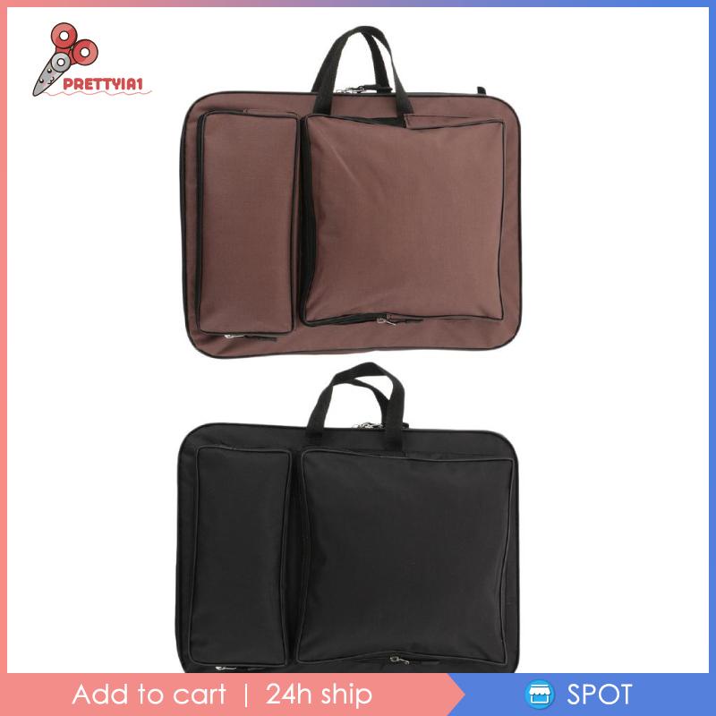 [Prettyia1] Túi Đựng Bảng Vẽ Nghệ Thuật Gấp Lại Được Màu Đen
