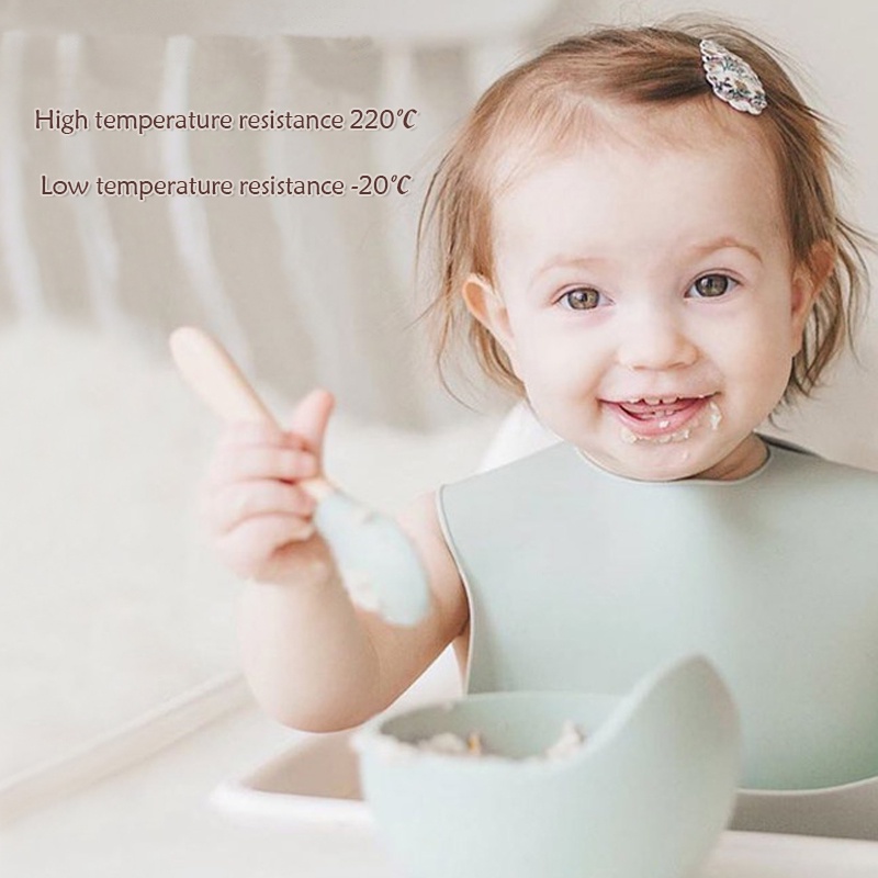 Bộ Tô Và Muỗng Ăn Bằng Silicone Cấp Thực Phẩm Có Giác Hút Cho Bé