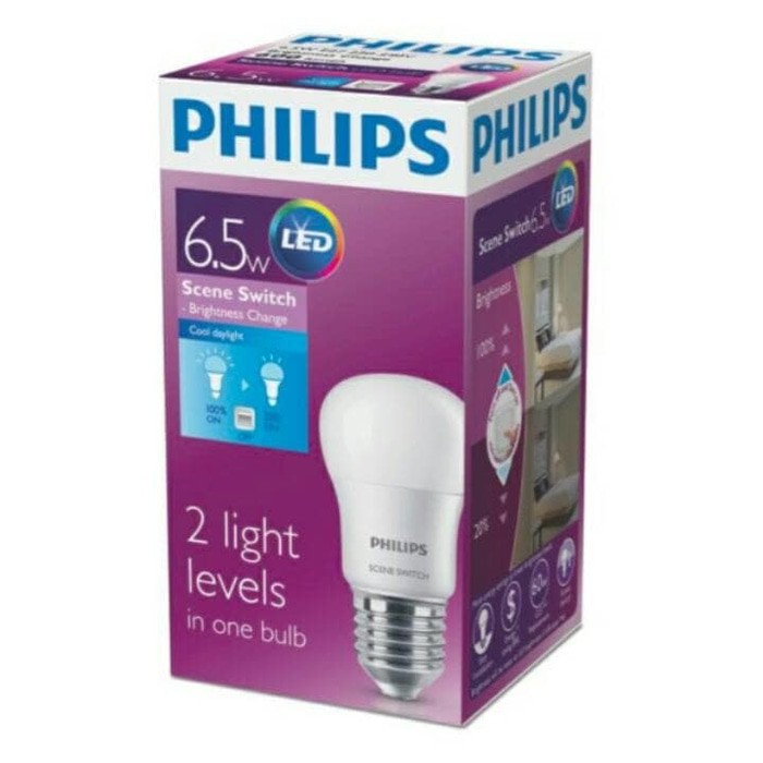 Bóng Đèn Philips LED Scene Switch 2 Cấp Độ Chiếu Sáng 6.5W 6500K E27 P45 - Ánh Sáng Trắng | BigBuy360 - bigbuy360.vn