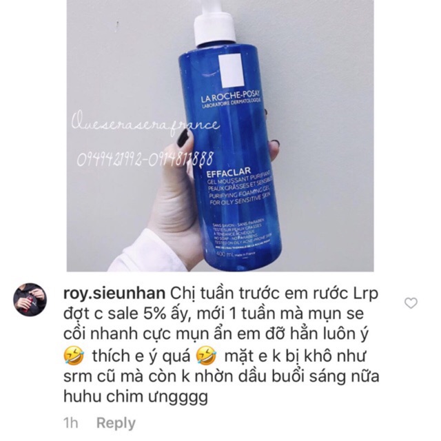 Sữa rửa mặt Laroche Effaclar cho da dầu