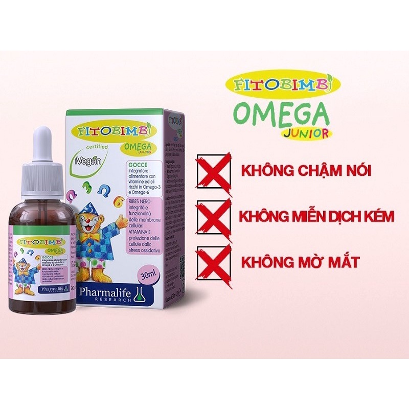 [Chính hãng] Fitobimbi OMEGA Junior Phát triển não bộ cho bé, tốt cho mắt - lọ 30ml