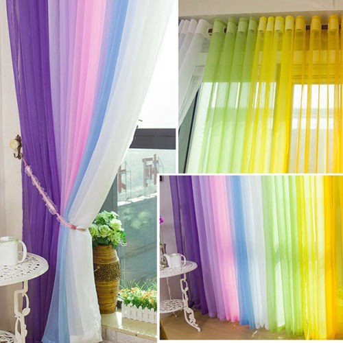 Rèm treo cửa sổ bằng chất liệu vải tuyn trang trí tiện dụng