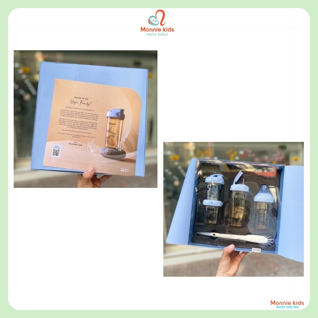 Bộ quà tặng Hegen PCTO Wonder Blue Collection, set quà tặng đồ sơ sinh - Monnie Kids