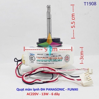 Quạt màn lạnh Điều hòa PANASONIC-FUNIKI AC220V-13W - 6 dây - trục 5.5cm