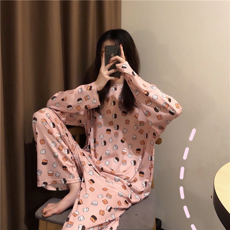 Combo 4 set đồ ngủ dài tay mặc nhà (mẫu ngẫu nhiên)