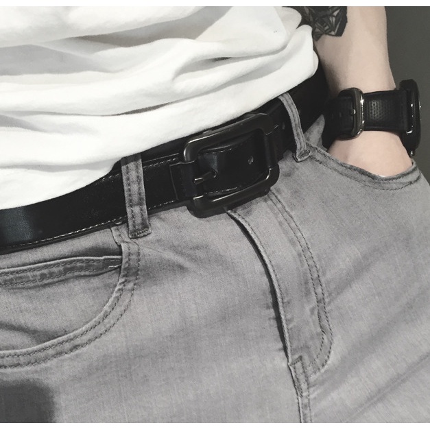 Thắt Lưng Khóa Cài Kiểu Hồng Kông Đơn Giản Đa Năng Thời Trang Cho Nam Và Nữ
