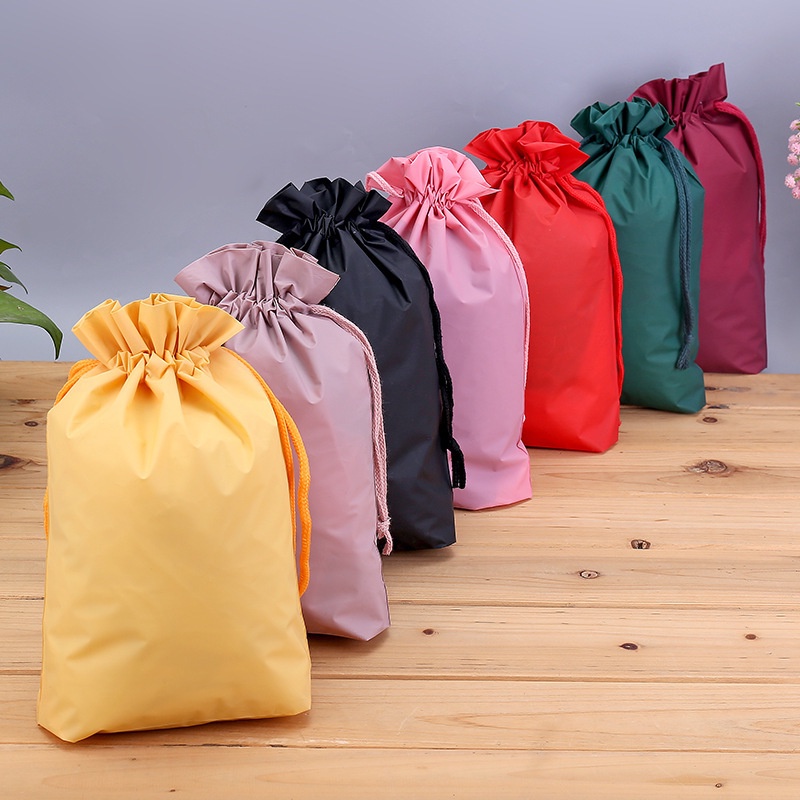 Túi dây rút PE màu trơn chống thấm nước thời trang dành cho nam và nữ