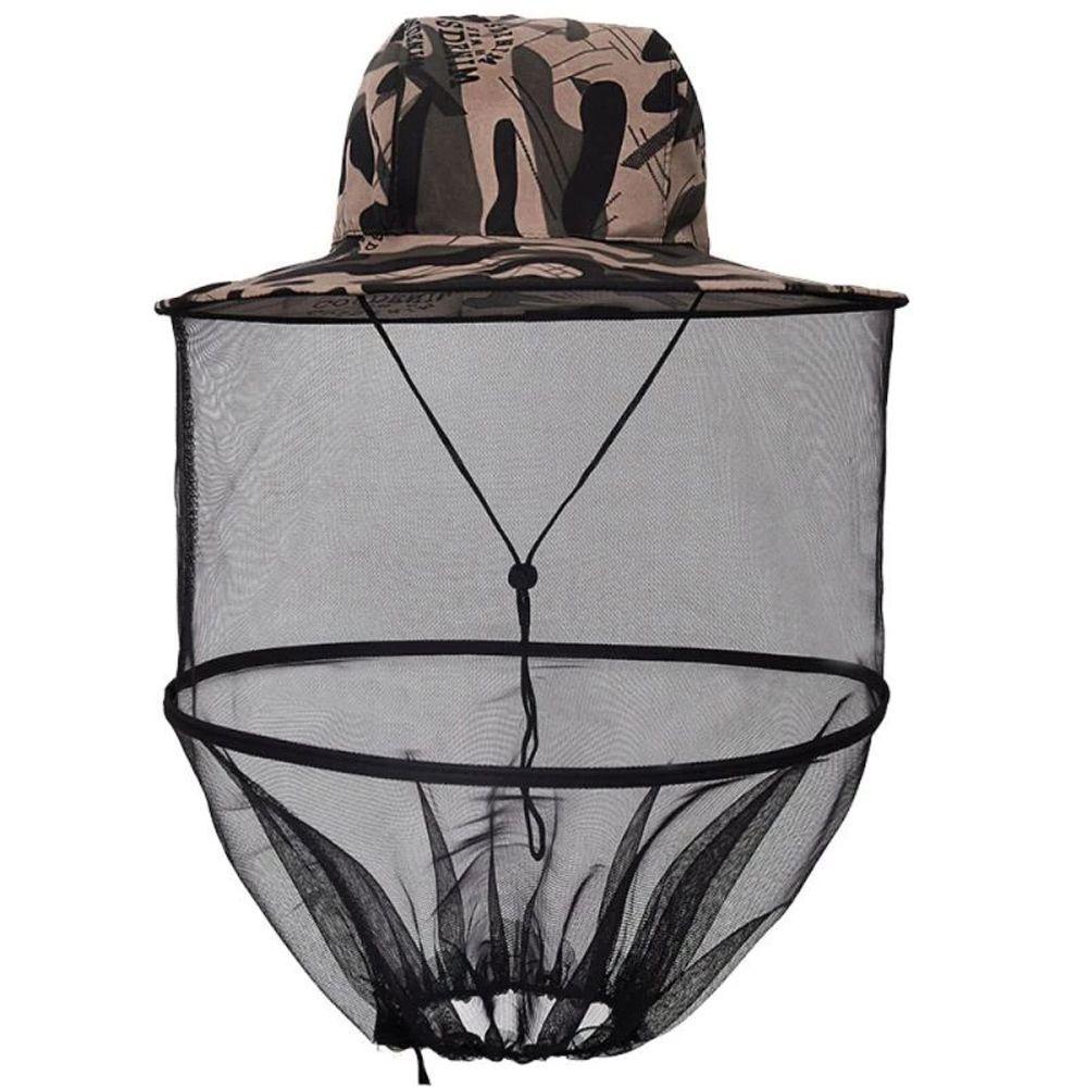 NICKOLAS Mũ Câu Cá Chống Nắng Chống Muỗi Họa Tiết Rằn Ri Unisex