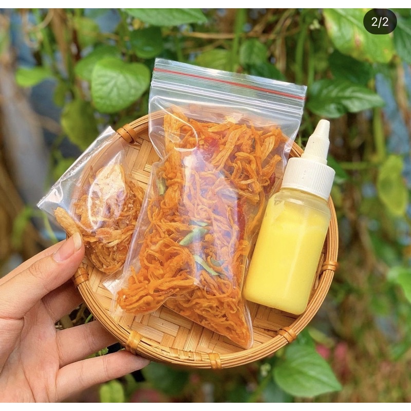 KHÔ GÀ LÁ CHANH 100gr ĐỘC QUYỀN ( ĂN KÈM BÁNH TRÁNG ) | BigBuy360 - bigbuy360.vn