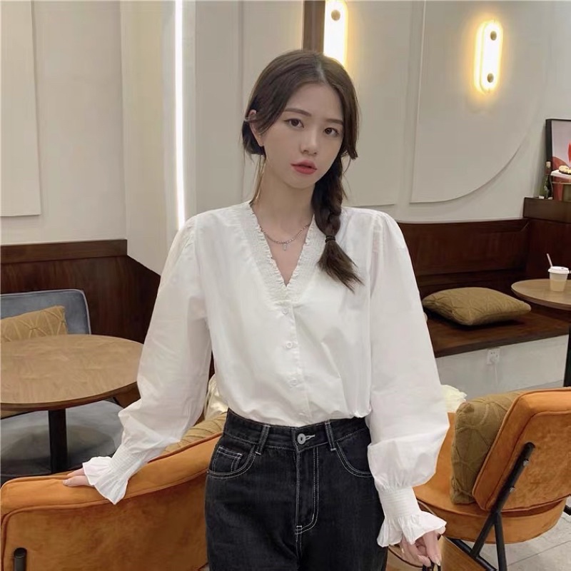 Sơmi  trơn tay bo chun vitaget