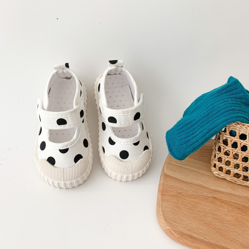 Giày vải canvas họa tiết da báo thời trang cho bé gái