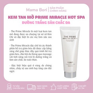 [Hàng chuẩn Air - Cam kết chính hãng] Kem tan mỡ Prime Miracle Hot Spa Cream Laskin Hàn Quốc dưỡng trắng săn chắc da