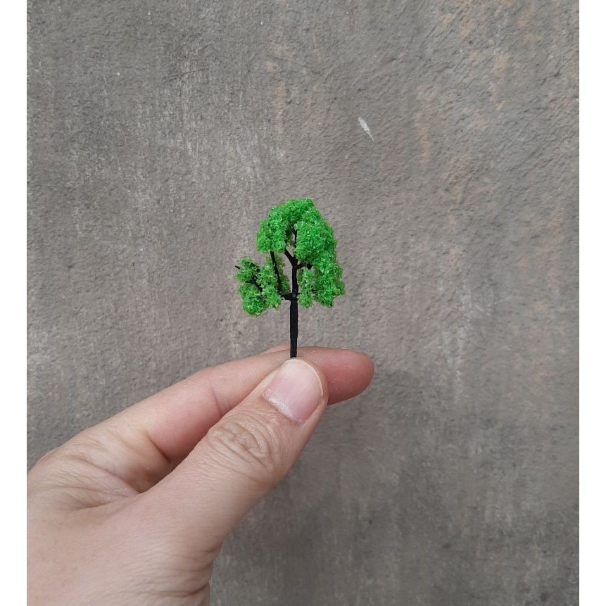 Phụ kiện trang trí tiểu cảnh: mẫu cây bụi xanh