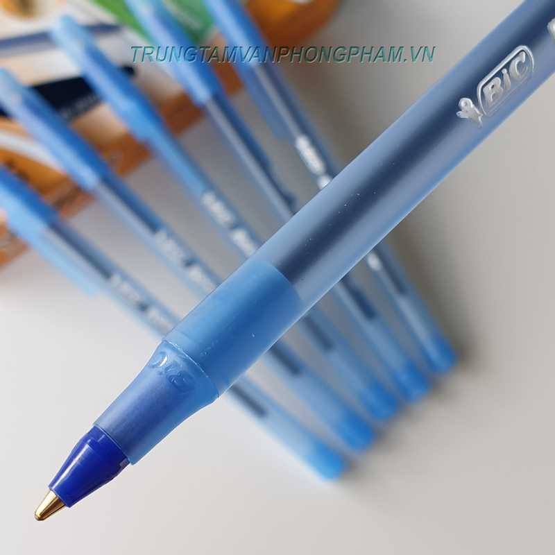 Bút hiệu Bic Round Stic M Ball Pen, nét bút 1.0mm giống Paper Mate bic mỹ bút viết cực êm. Made in Mexico.