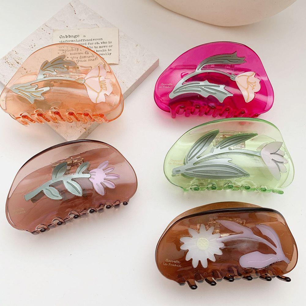 Kẹp Tóc Hình Hoa Tulip / Cá Mập Phong Cách Hàn Quốc Thời Trang Cho Nữ