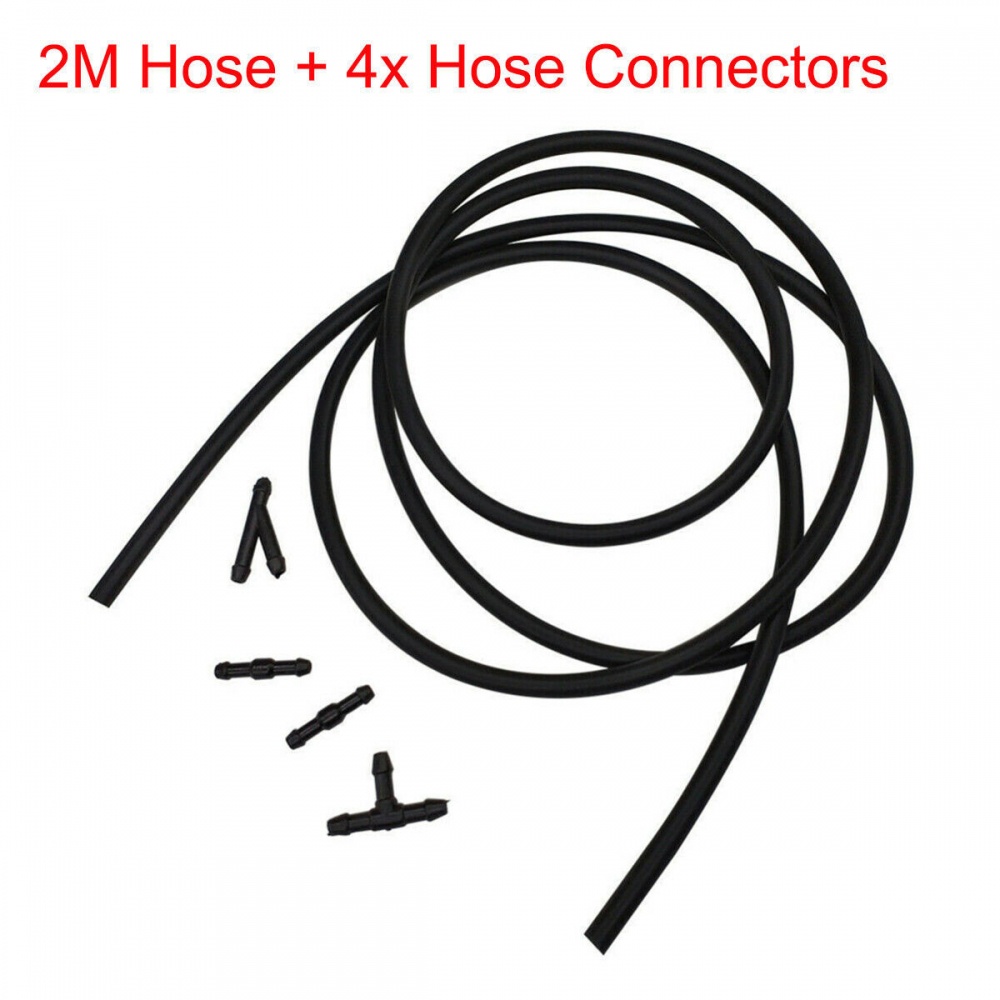 Ống Cao Su 2M Kèm 4 Đầu Nối Cho Máy Bơm Nước Rửa Kính Chắn Gió