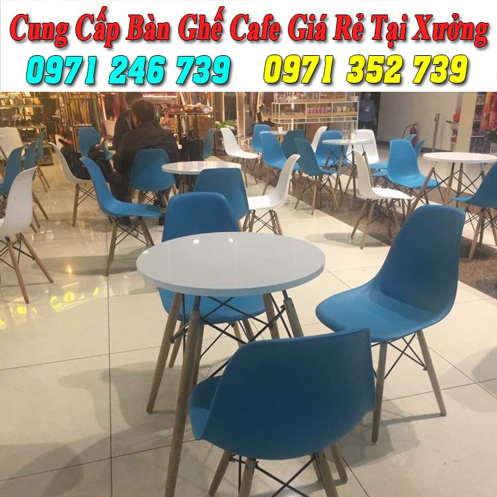 Ghế nhựa chân gỗ cafe, trà sữa giá rẻ nhất.