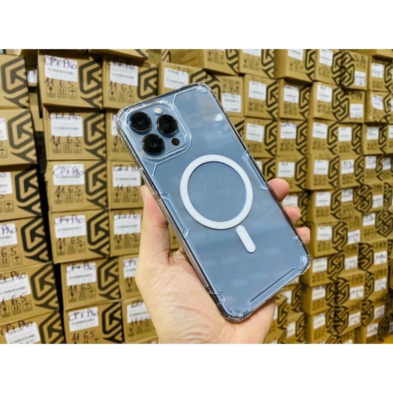 Ốp lưng Nillkin trong suốt chính hãng hỗ trợ sạc không dây iPhone 14, 15 Pro Max, 13, 13 Pro, 13 Pro Max Full Box