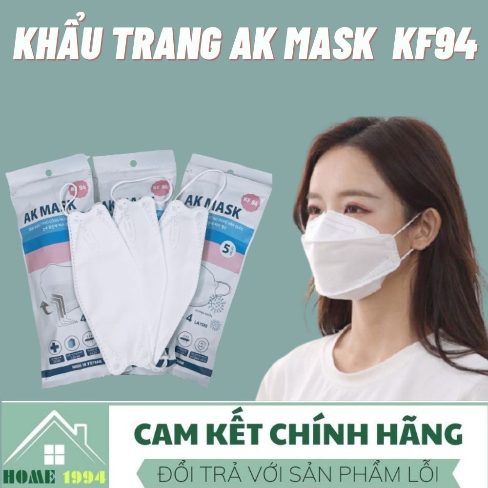 Set 5 Chiếc Khẩu Trang 3D AK MASK KF94 - 4 Lớp Kháng Khuẩn Công Nghệ Hàn Quốc - Chống Thâm Nước Mưa