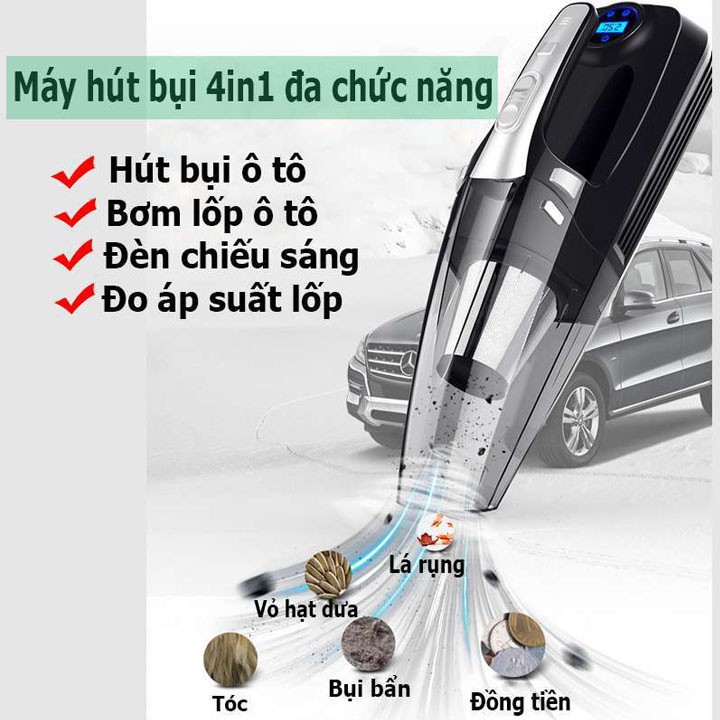 Máy hút hụi oto 4 in 1 tiện lợi