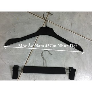 Combo 50 kẹp quần và 30 móc áo dẹt nam treo quần áo người lớn