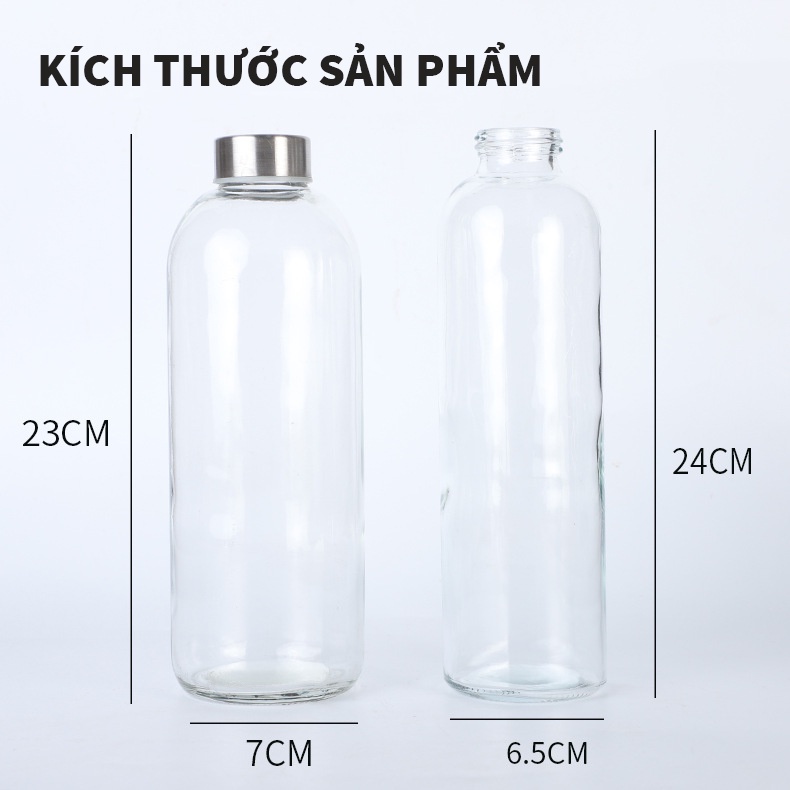 Bình thủy tinh nắp dây 300ml, 500ml SAGOKER, mã BTT894