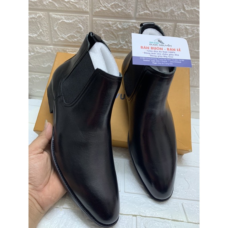 Giày nam cao cổ chất da bò thật ảnh thật kèm bảo hành 24 tháng