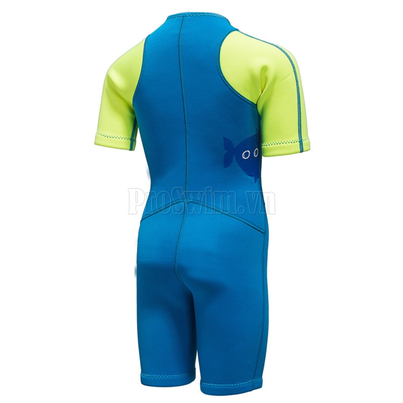 Bộ Bơi Giữ Nhiệt Cho Bé Trai  Sbart 1036 Trẻ Em - Xanh