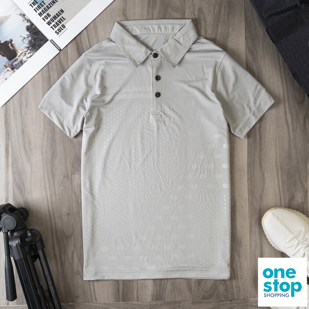 Áo thun nam có cổ vân giọt One15, phom 40-75kg oneshop