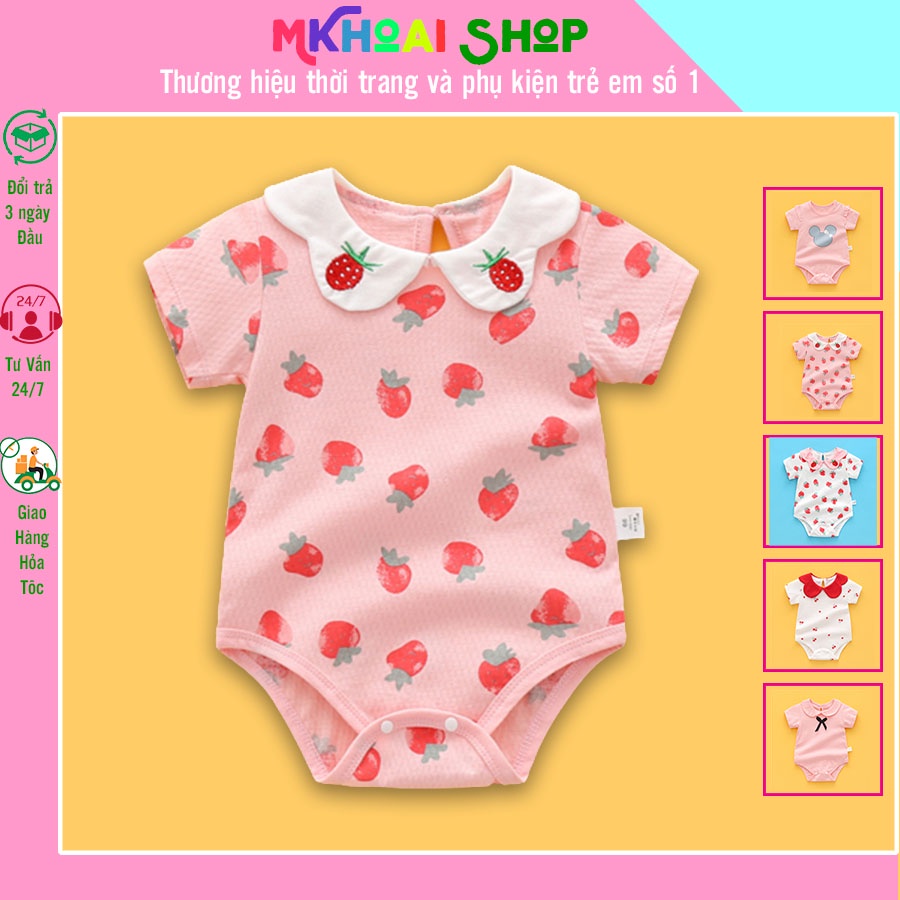Bộ body chip mùa hè cho bé gái Hàng Quảng Châu chất cotton thoáng khi
